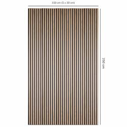 Mur tv panneaux muraux tasseaux bois 5 lamelles