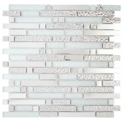 plaque mosaïque verre alu frozen