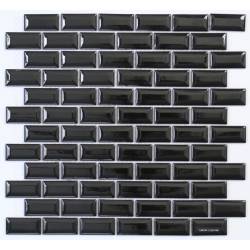 MAT INTER - Feuille 300x300x6mm - Tesselle 25x50 - Mosaïque "Metro" porcelaine noir