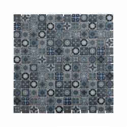 MAT INTER - Feuille 300x300 - Tesselle 23x23x4 - Patchwork méditerranéen