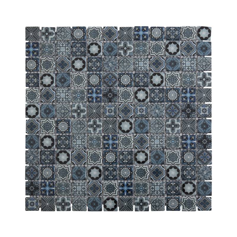 MAT INTER - Feuille 300x300 - Tesselle 23x23x4 - Patchwork méditerranéen