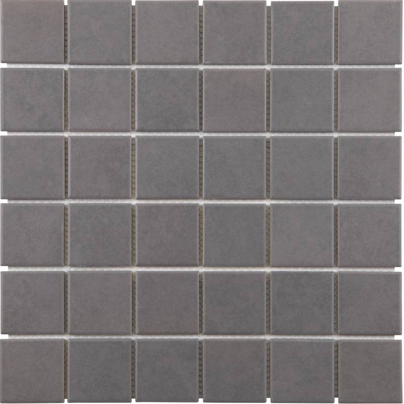 MAT INTER - Feuille 300x300 - Tesselle 50x50x6mm - Porcelaine anti d. gris moyen