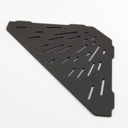 MAT INTER - Maya inox noir - Tablette d'angle hexagonale - Motif strie - 2mm