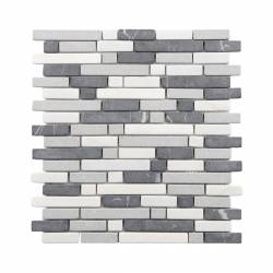 MAT INTER - Feuille 297x300x9mm - Multiformat marbre mix gris / blanc