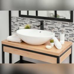 MAT INTER - Feuille 297x300x9mm - Multiformat marbre mix gris / blanc