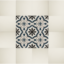 tapis de sol carreaux de ciment motif neogothique
